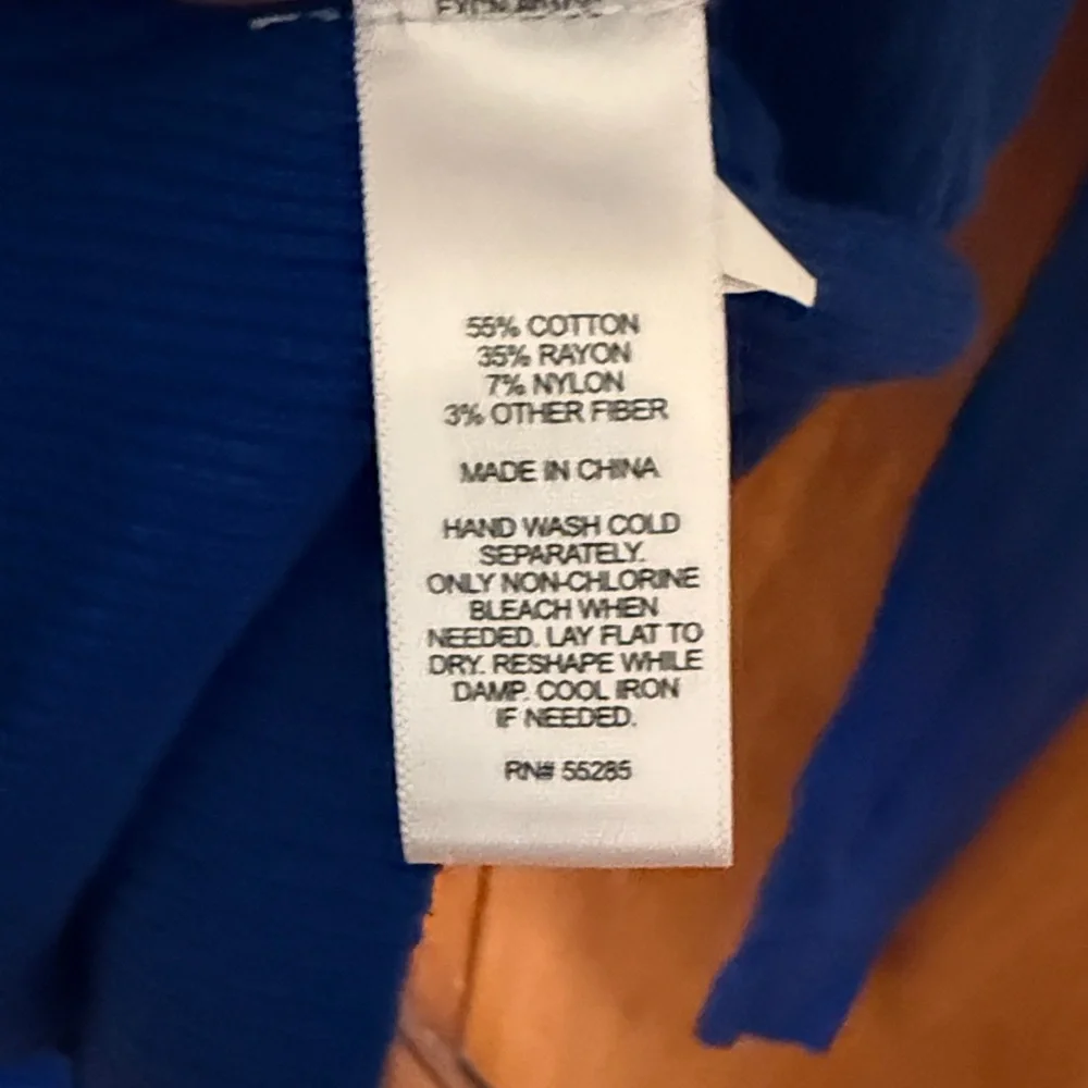 Express Vibrant Blue Knit Longline Sweater - Picture 3 of 4